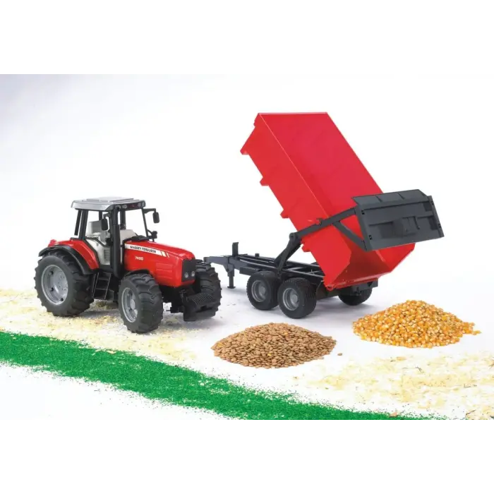Набір іграшковий. Трактор Massey Ferguson 7480 з причепом