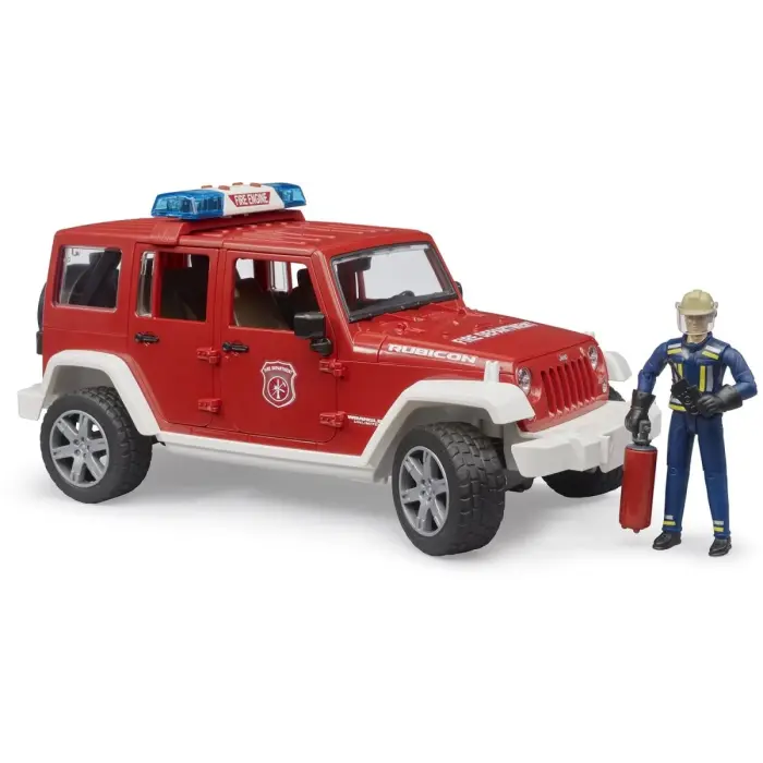 Набор игрушечный Пожарная машина JEEP Wrangler Unlimited Rubicon и фигурка пожарного