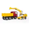 Игровой набор Bruder Cамосвал-грузовик МАN и экскаватор Liebherr 1:16 (02751)