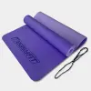 Коврик для йоги и фитнеса EasyFit TPE+TC 6 мм двухслойный сиреневый-св.сиреневый
