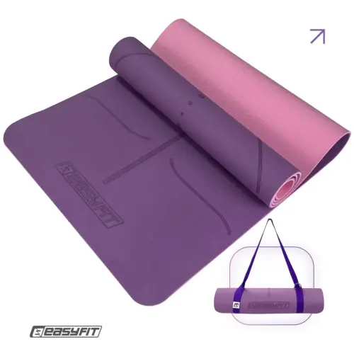 Килимок для йоги та фітнесу EasyFit Polarity Padma з ремнем