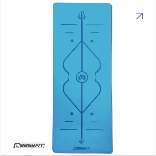 Коврик для йоги профессиональный EasyFit Pro каучук 5 мм Голубой
