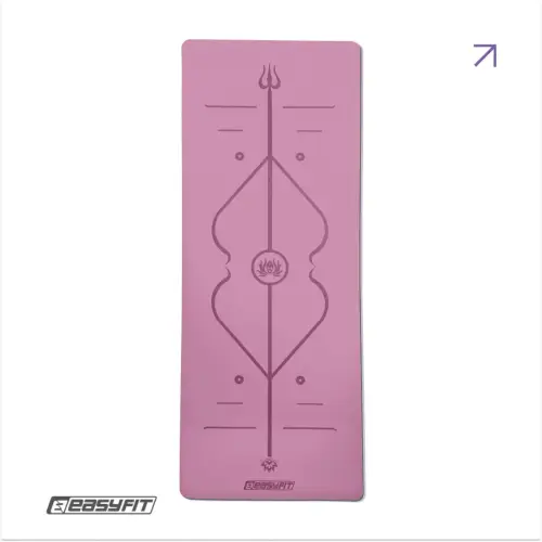 Коврик для йоги профессиональный EasyFit Pro каучук 5 мм Розовый