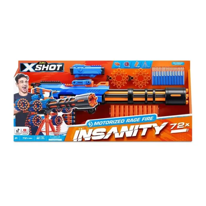 Быстрострельный бластер X-SHOT Insanity-Berzerko 8 Shot (48 патронов)