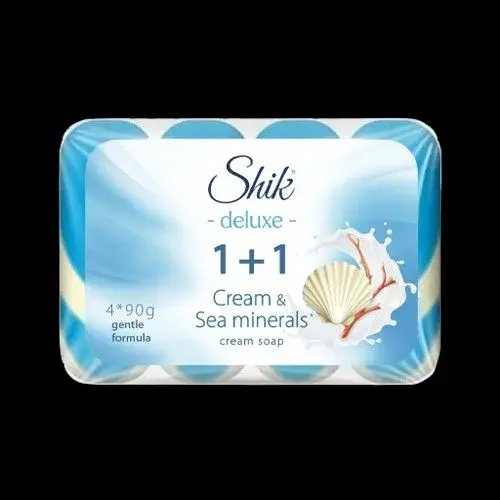 Shik 1+1 Deluxe, крем-мило туалетне, 4*90г, крем/морські мінерали