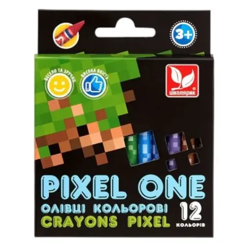 Карандаши цветные Crayons Pixel One 12 цветов