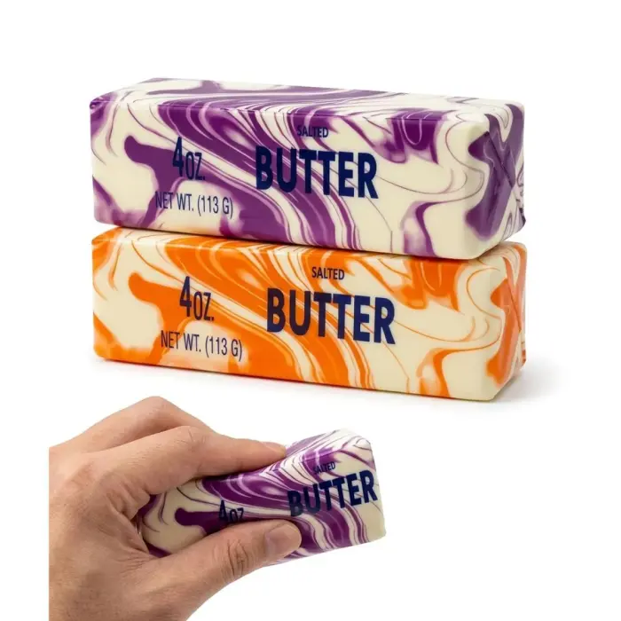 Сквіш-антистрес «Мраморное масло» Butter Squishy 14 см (мікс видів)