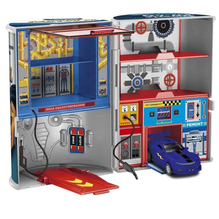 Игровой набор MOTOR OIL - АВТОСЕРВИС С МИНИМОДЕЛЬЮ ИЗМЕНИ ЦВЕТ (в асорт.)