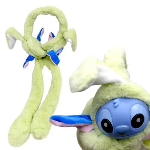 Уцінка. М’які вушка "STITCH / СТІЧ" для дітей (ЗЕЛЕНИЙ) Порване вушко