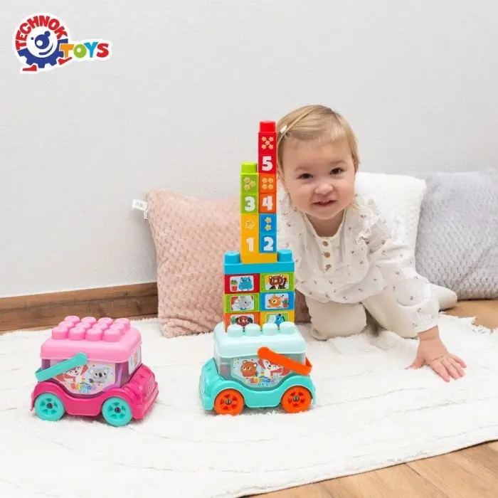 Игрушка "Автобус-конструктор", бирюзовый