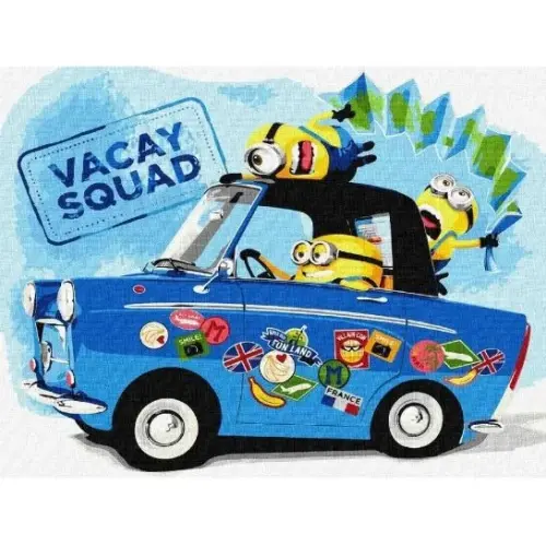 Картина по номерам для детей UN "Minions (Миньоны): Дорога в отпуск" 30x40см