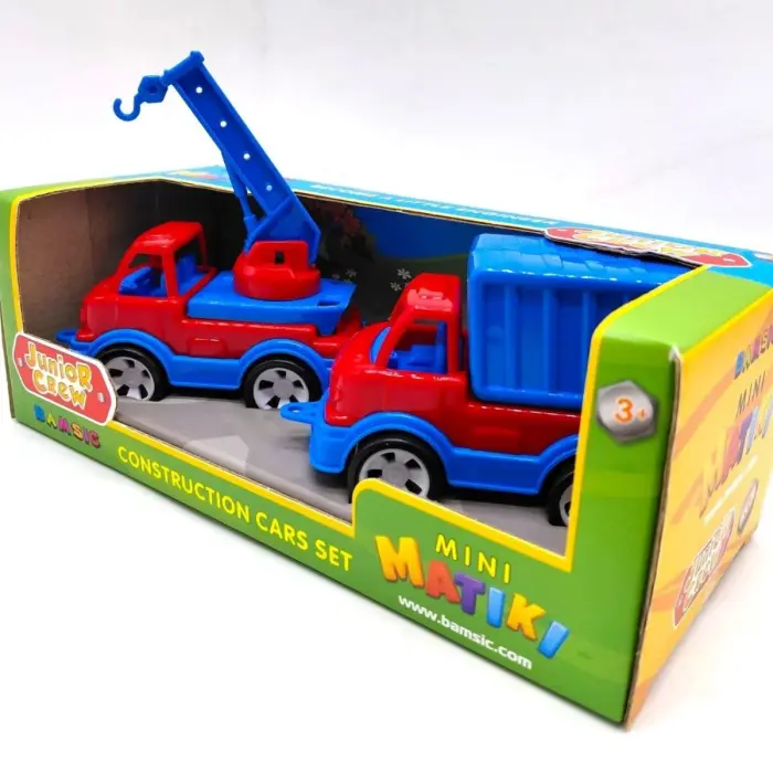 Mini Matiki коробка 2 (кран, сміттєвоз), Набір дитячий BAMSIC (ЧОРНО-БІЛИЙ)