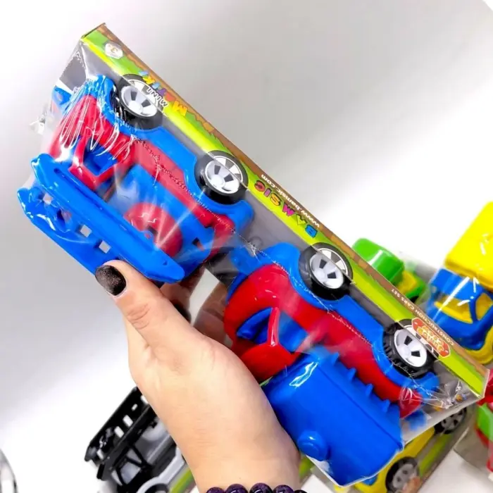 Набір пластикових машинок "Mini Matiki" (пожежна, водовоз) СИНІЙ